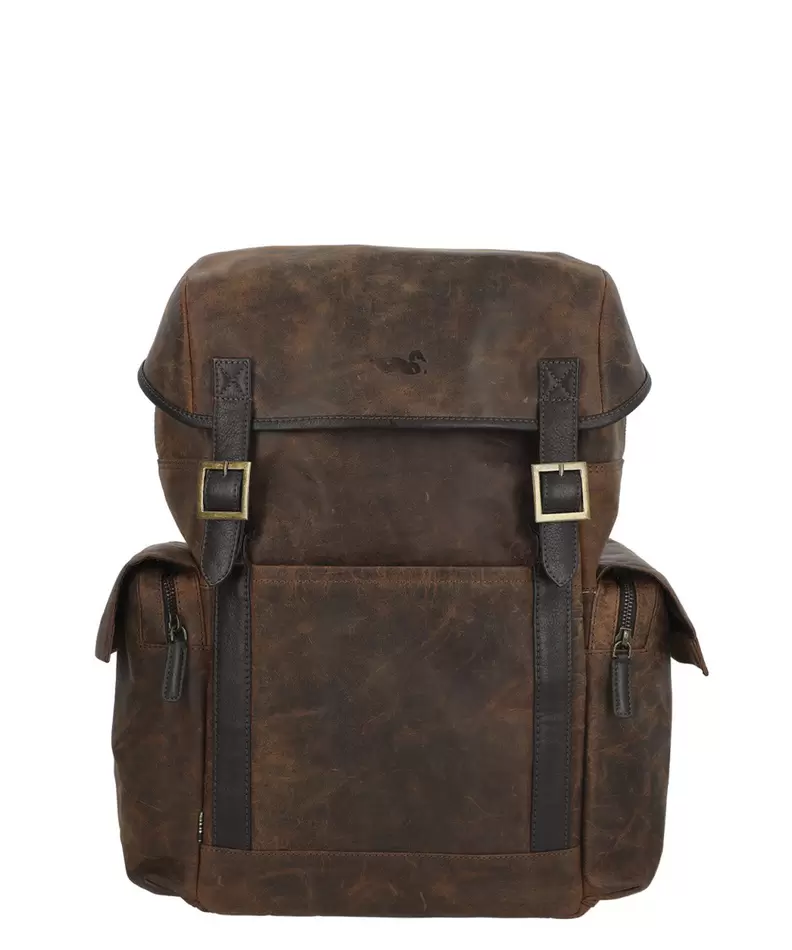 Mochila Cuero Hombre Oh Stephen Back Café