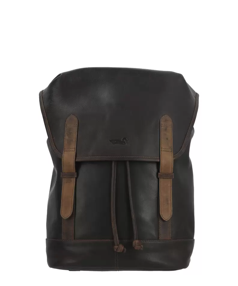 Mochila Cuero Hombre Tc Steven Back Café