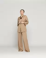 Chaqueta Mujer Celina Blazer Café Taupe Lineatre