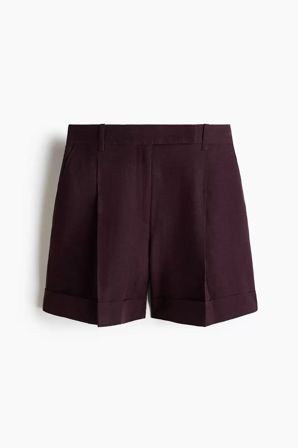 Shorts de vestir en mezcla de lino