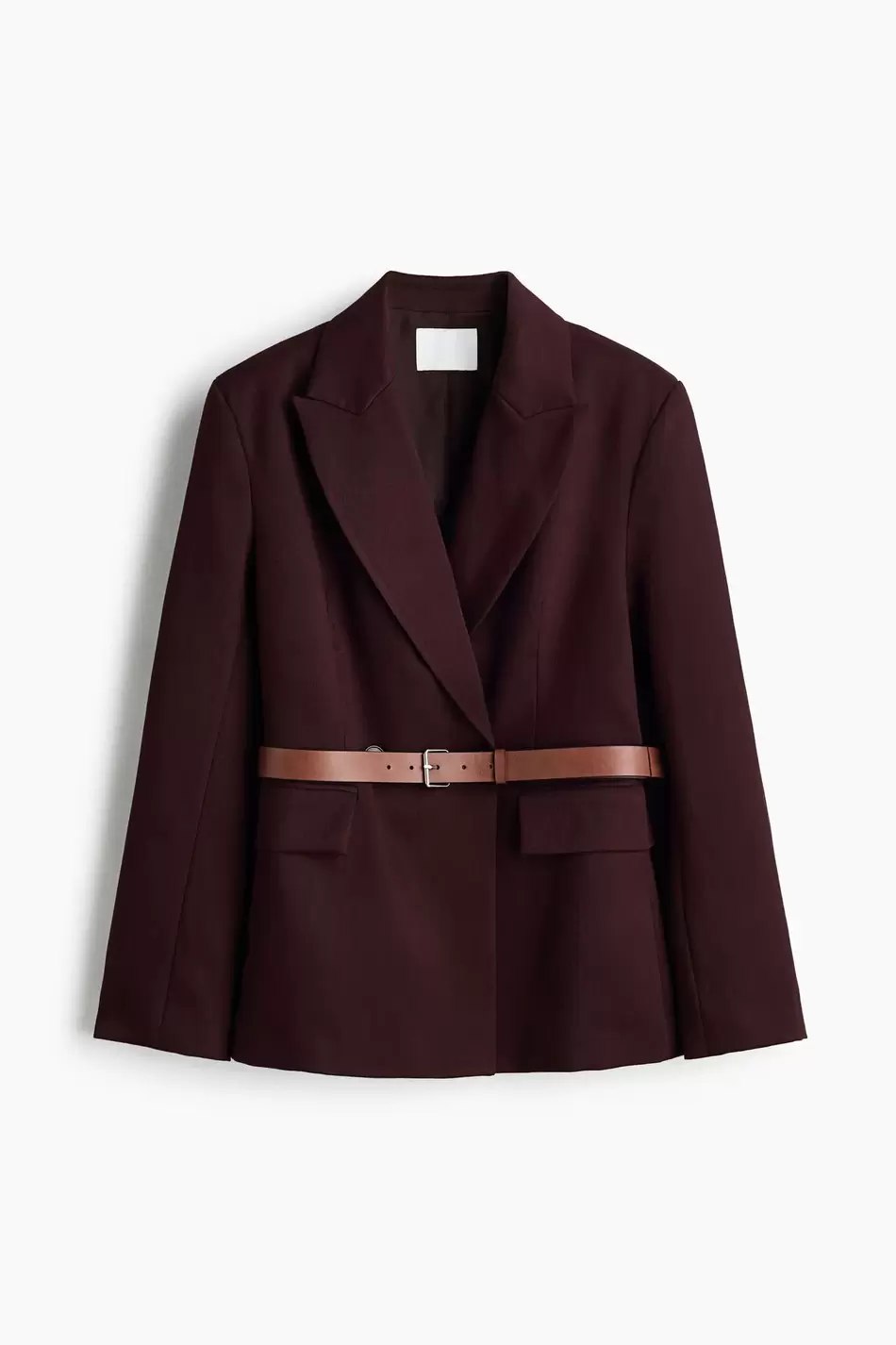 Blazer cruzado con cinturón