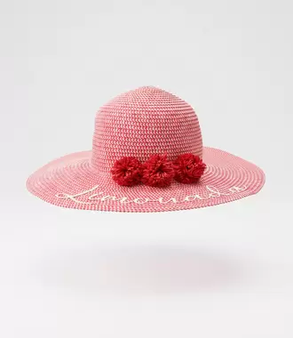 Sombrero niña con flores