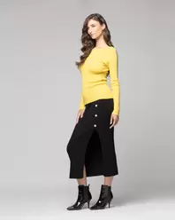Falda Mujer Cosima Negro Lineatre
