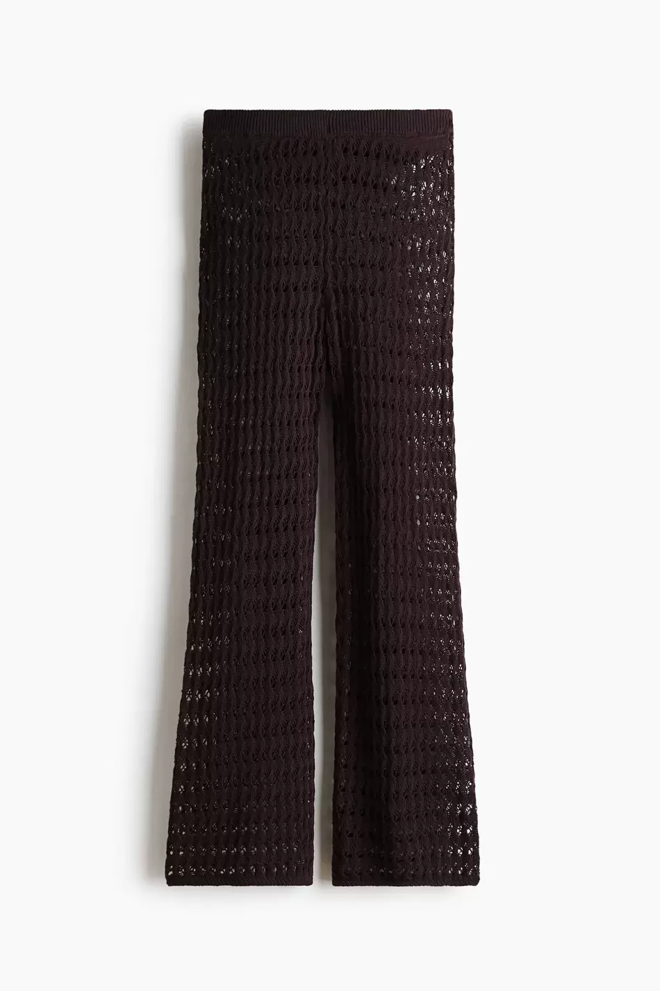 Pantalón de algodón efecto crochet