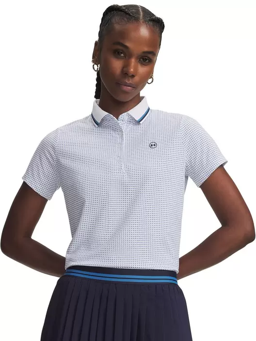 Polera manga corta UA ArmourDry Printed blanca para mujer