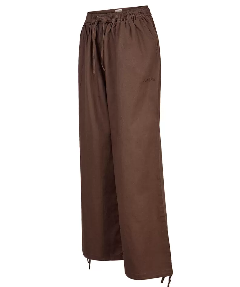 Pantalón Mujer Lino Café xRKF