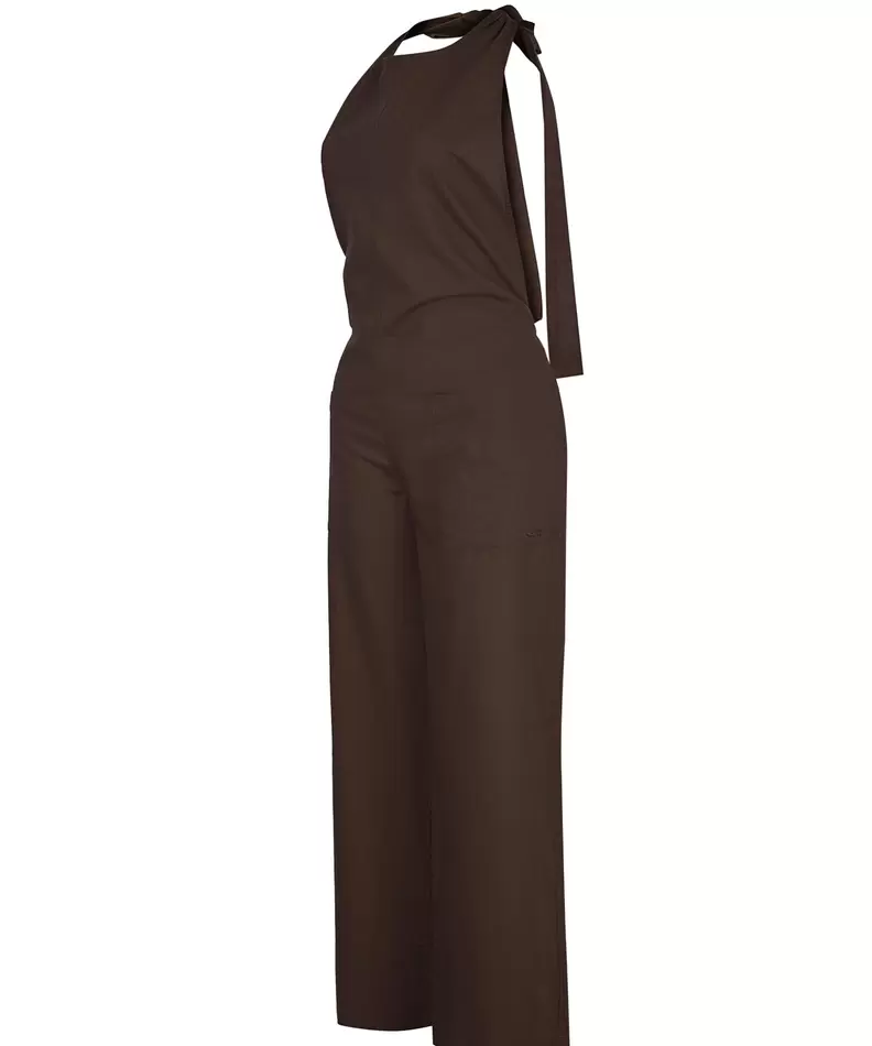 Jardinera Mujer Halter Lino Café BSoulxRKF