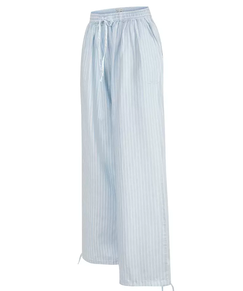 Pantalón Mujer Lino Celeste BSoulxRKF