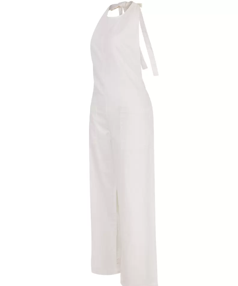 Jardinera Mujer Halter Lino Crudo BSoulxRKF