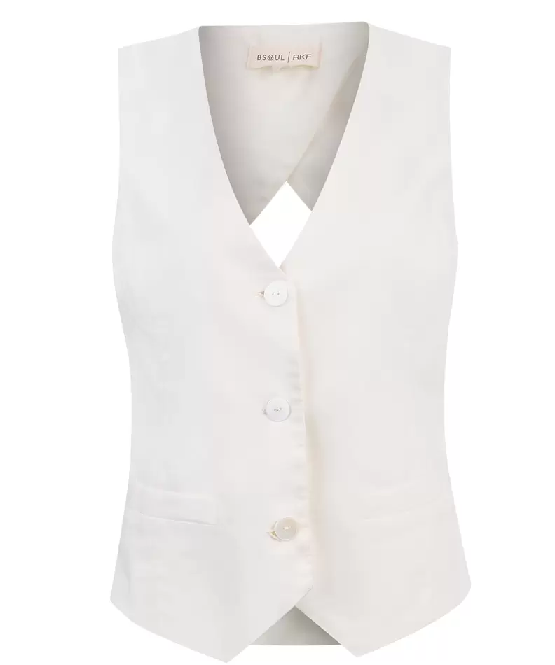 Gilet Mujer Lino Crudo xRKF