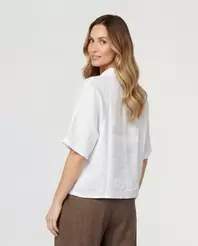 Blusa Mujer Antonella Lino Blanco