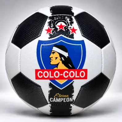 balon de futbol colo colo campeón blanco-negro talla 5