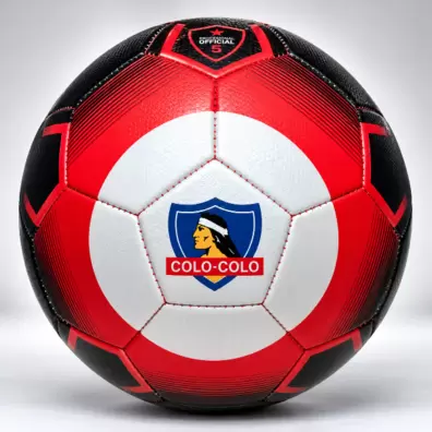 balon de futbol colo colo rojo-negro talla 5