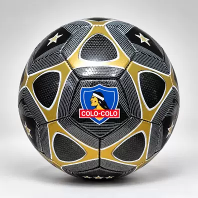 balon de futbol colo colo negro-dorado talla 5