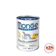 Monge Perro Monoprotein Pollo con Piña Pack 24 Latas 400 gr