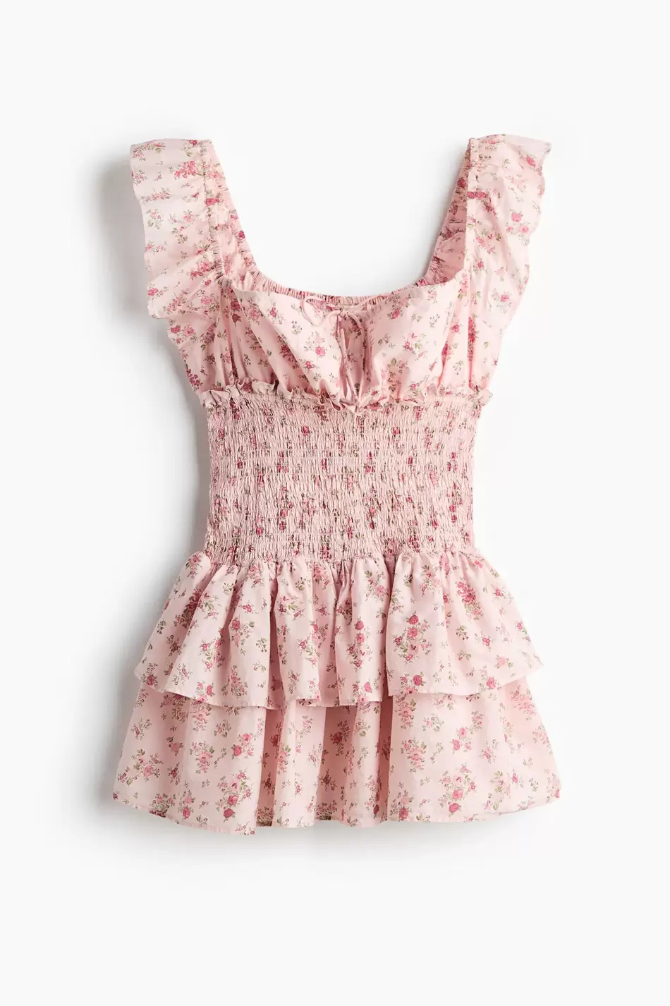 Vestido con cintura panal de abeja