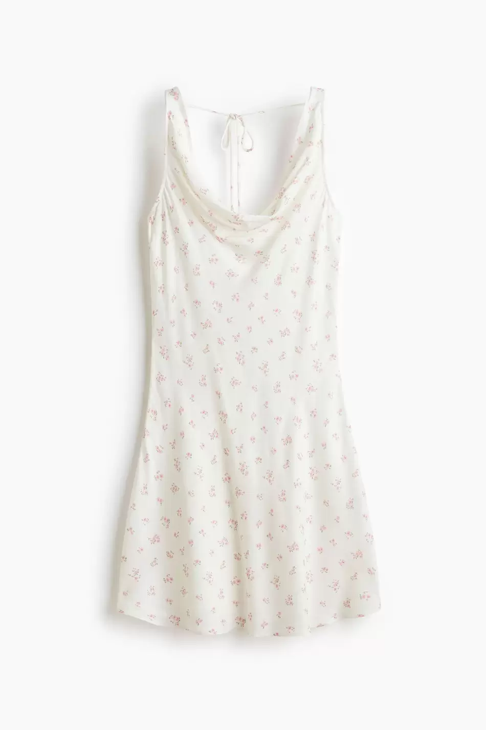 Vestido de satín con escote drapeado