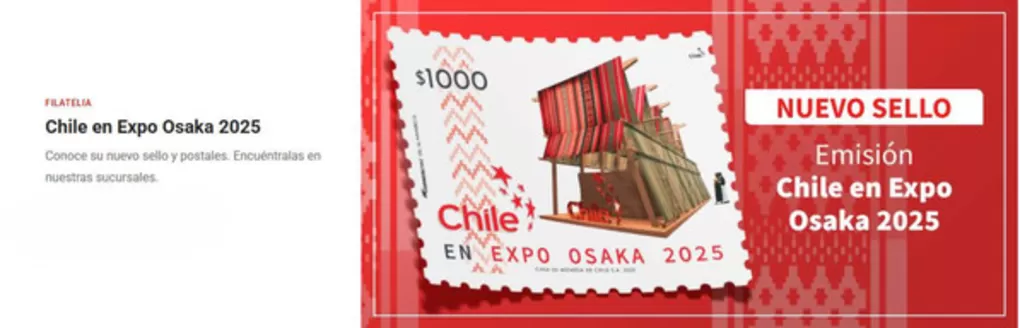 Catálogo Correos en Santiago | Chile en Expo Osaka 2025! | 2025-11-06T00:00:00.000Z - 2025-11-20T00:00:00.000Z