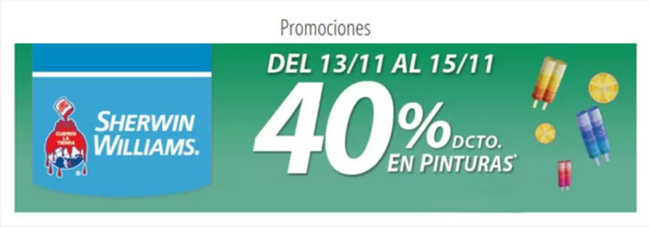Catálogo Sherwin Williams en La Florida | Hasta 40% dcto! | 2025-11-12T00:00:00.000Z - 2025-11-15T00:00:00.000Z