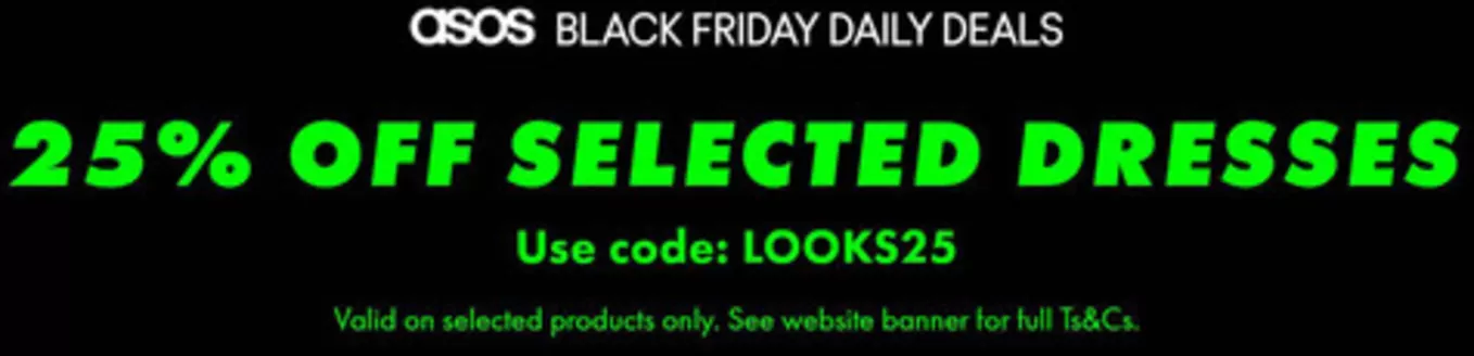 Catálogo asos | 25% Off selected dresses! | 2025-11-17T00:00:00.000Z - 2025-12-01T00:00:00.000Z