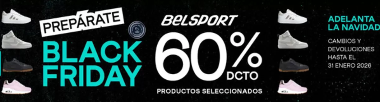 Catálogo Belsport | Black Friday! Hasta 60% dcto. | 2025-11-27T00:00:00.000Z - 2026-01-31T00:00:00.000Z