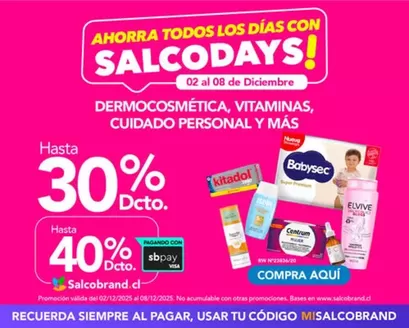 Catálogo Salcobrand en Concepción | Ofertas Salcobrand. | 2025-12-02T00:00:00.000Z - 2025-12-08T00:00:00.000Z
