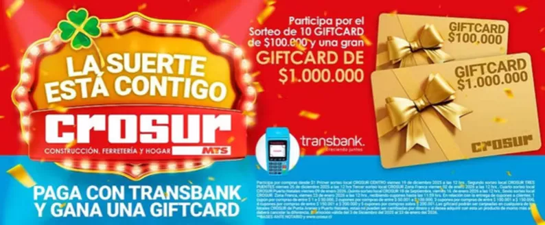 Catálogo Crosur en Antofagasta | La suerte esta contigo! | 2025-12-04T00:00:00.000Z - 2025-12-18T00:00:00.000Z