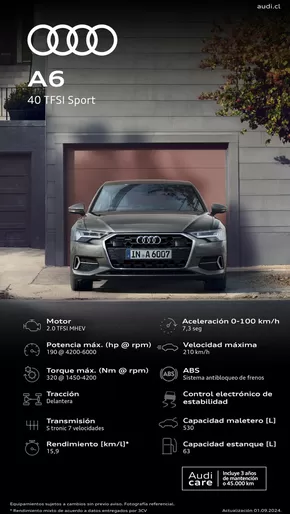 Catálogo Audi en La Serena | Audi Ficha Técnica Nuevo A6 40 TFSI Sport | 2024-09-30T00:00:00.000Z - 2025-09-30T00:00:00.000Z