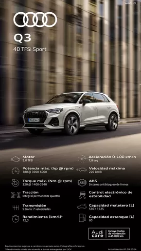 Catálogo Audi en La Serena | Audi Ficha Técnica Nuevo Q3 40 TFSI | 2024-09-30T00:00:00.000Z - 2025-09-30T00:00:00.000Z