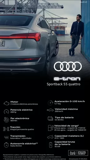 Catálogo Audi en La Serena | Audi Ficha técnica e-tron Sportback | 2024-09-30T00:00:00.000Z - 2025-09-30T00:00:00.000Z