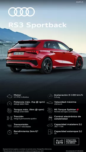 Catálogo Audi en La Serena | Audi Ficha técnica Audi RS 3 Sportback | 2024-10-10T00:00:00.000Z - 2025-10-10T00:00:00.000Z
