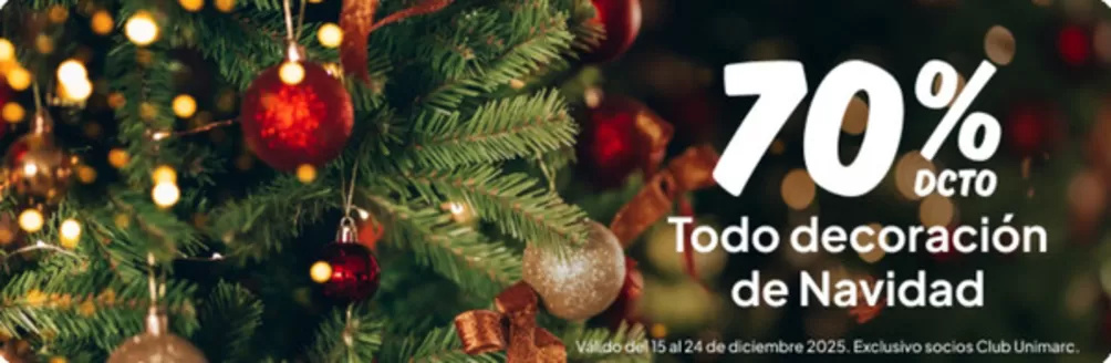 Catálogo Unimarc en Pucón | Ofertas principales y descuentos | 2025-12-15T00:00:00.000Z - 2025-12-24T00:00:00.000Z