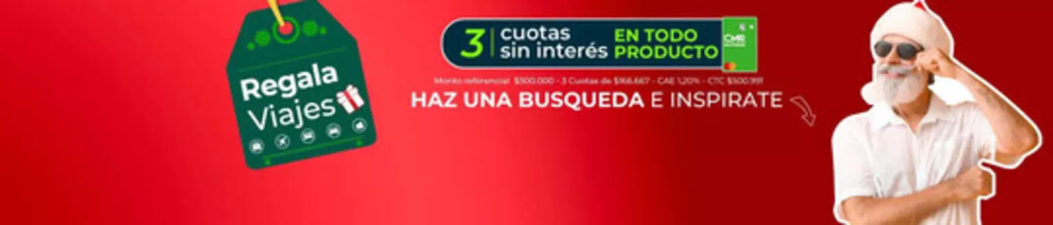 Catálogo Viajes Falabella en Villa Alemana | Regala viajes! | 2025-12-16T00:00:00.000Z - 2025-12-30T00:00:00.000Z