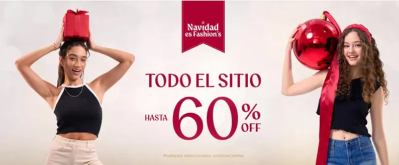 Catálogo Fashion's Park en Quilicura | Todo el sitio! Hasta 60% Off. | 2025-12-22T00:00:00.000Z - 2025-12-31T00:00:00.000Z