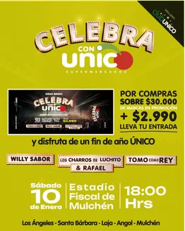 Catálogo Supermercado Único en Las Condes | Gran bingo show! | 2025-12-23T00:00:00.000Z - 2026-01-05T00:00:00.000Z