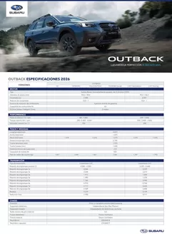 Catálogo Subaru en Linares | Spec outback 2026 a4 web | 2026-02-01T00:00:00.000Z - 2027-06-30T00:00:00.000Z