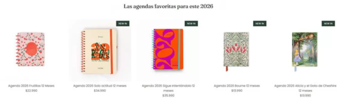 Catálogo Papelaria en Antofagasta |  Las agendas favoritas para este 2026. | 2026-02-12T00:00:00.000Z - 2026-02-28T00:00:00.000Z