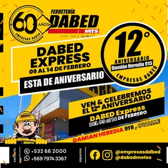 Catálogo Dabed en Chicureo | Ofertas principales para todos los clientes | 2026-02-09T00:00:00.000Z - 2026-02-14T00:00:00.000Z