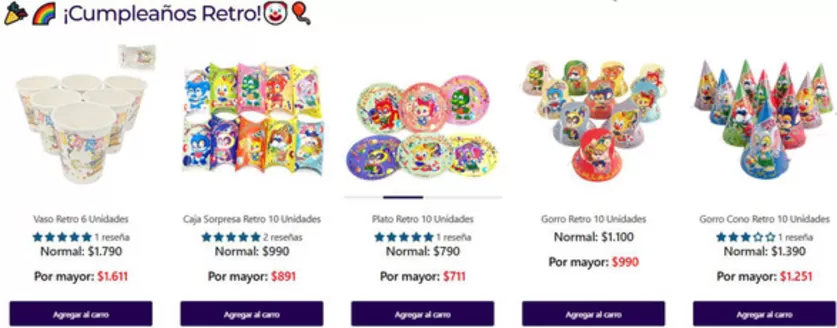 Catálogo Cotillón Express |  ¡Cumpleaños Retro! | 2026-02-16T00:00:00.000Z - 2026-03-31T00:00:00.000Z