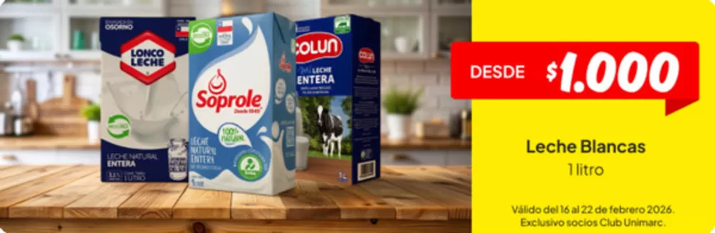 Catálogo Unimarc | Excelente oferta para todos los clientes | 2026-02-16T00:00:00.000Z - 2026-02-22T00:00:00.000Z