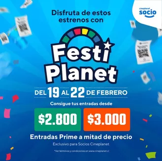 Catálogo Cineplanet en Concepción | Entradas Prime a mitad de precio! | 2026-02-20T00:00:00.000Z - 2026-02-22T00:00:00.000Z