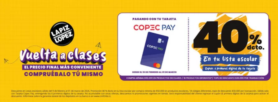 Catálogo Lápiz López en La Unión | Vuelta a clases! 40% dcto. | 2026-02-23T00:00:00.000Z - 2026-03-01T00:00:00.000Z