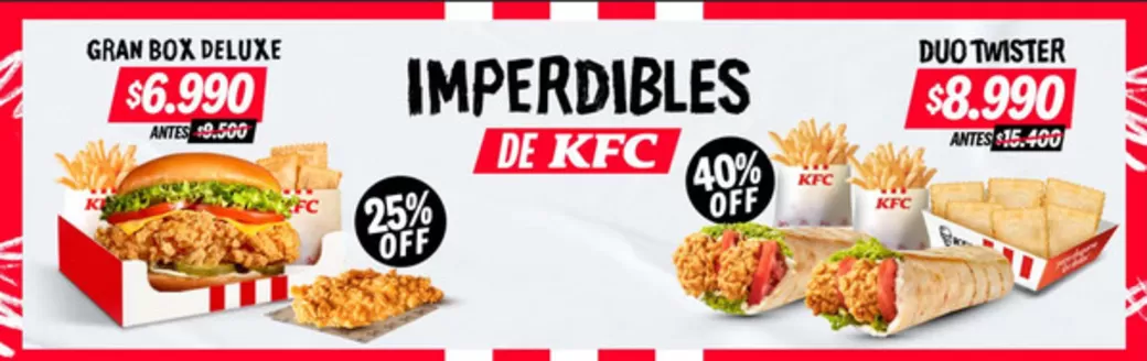 Catálogo KFC en Viña del Mar | 25-40% Off! | 2026-02-26T00:00:00.000Z - 2026-03-12T00:00:00.000Z