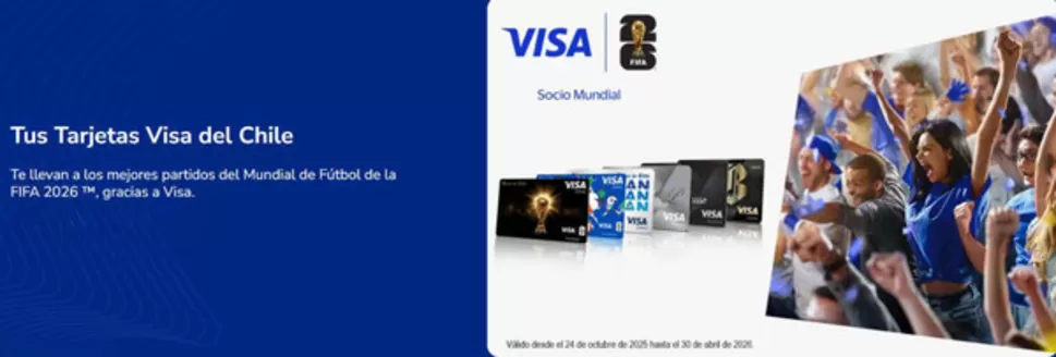 Catálogo Banco de Chile en La Florida | Tus Tarjetas Visa del Chile! | 2026-03-02T00:00:00.000Z - 2026-04-30T00:00:00.000Z