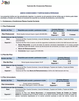 Catálogo BCI en La Florida | Tarifas de productos y servicios! | 2026-03-02T00:00:00.000Z - 2026-06-30T00:00:00.000Z