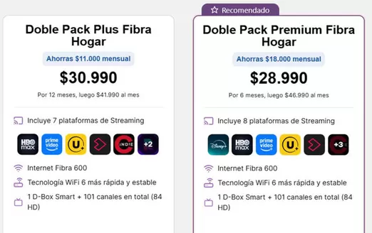 Catálogo Vtr en La Calera | Ofertas promocional. | 2026-03-12T00:00:00.000Z - 2026-05-30T00:00:00.000Z