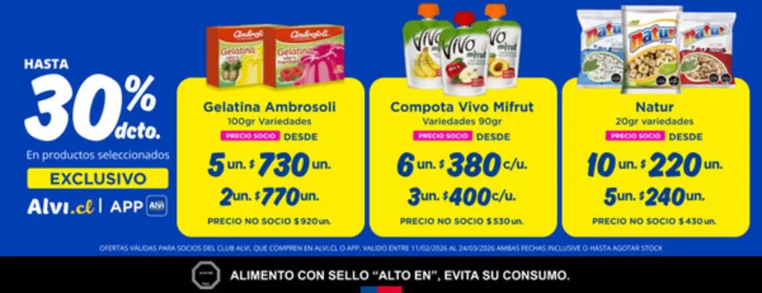 Catálogo Alvi en Santiago | Grandes descuentos en productos seleccionados | 2026-02-11T00:00:00.000Z - 2026-03-24T00:00:00.000Z