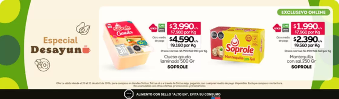 Catálogo Tottus en La Reina | Ofertas Tottus | 2026-04-20T00:00:00.000Z - 2026-04-23T00:00:00.000Z