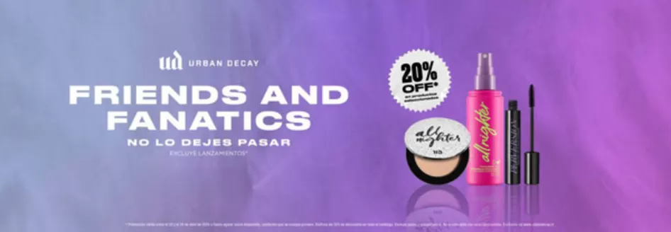 Catálogo Urban Decay en Quilpué | 20% Off! | 2026-04-24T00:00:00.000Z - 2026-04-26T00:00:00.000Z