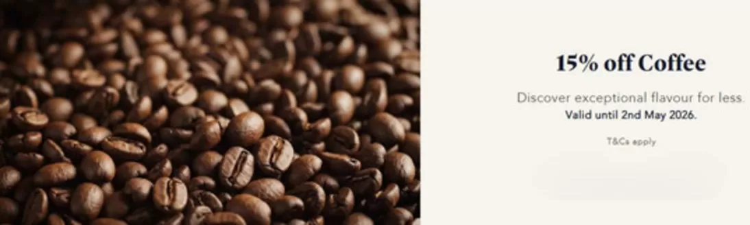 Catálogo Whittard en Colina | 15% Off Coffee! | 2026-04-30T00:00:00.000Z - 2026-05-02T00:00:00.000Z